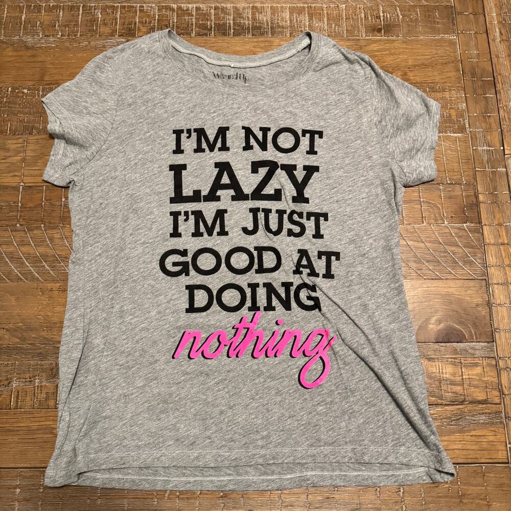 Wound Up Heather Gray 3XL T-Shirt ‘I’m Not Lazy Just Good at Doing Nothing”